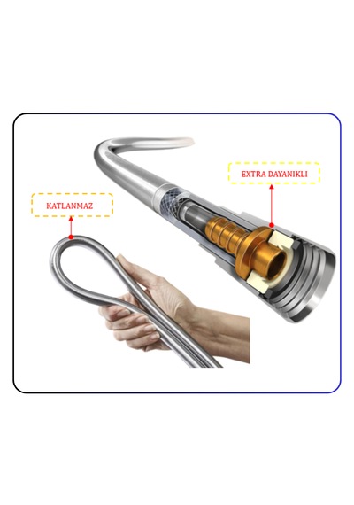 A3343901yp Spiral Chromolux 60 Cm Kolon Robot Duşlar İçin Krom