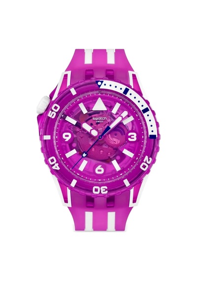 Swatch Sscu09p100 Flower Hat Kol Saati Pembe