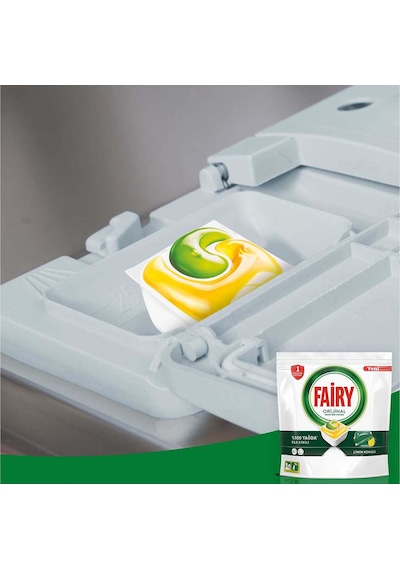 Fairy Hepsi Bir Arada Limon Kokulu Bulaşık Makinesi Deterjanı 100 Tablet