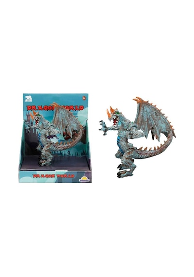 Standlı Ejderha Figürü 13 Cm - Mavi Hayvan
