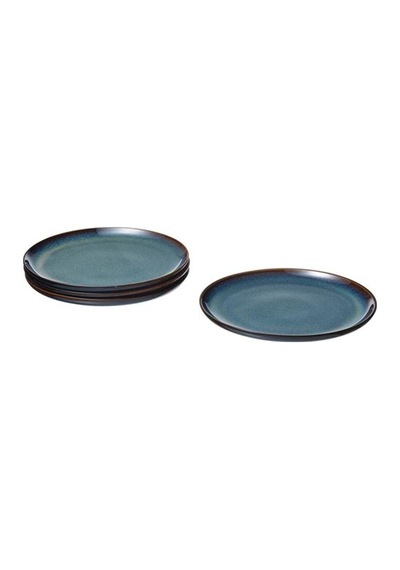 Gladelıg 4 Parça Mavi Renk Servis-sunum Tabak Seti Stoneware