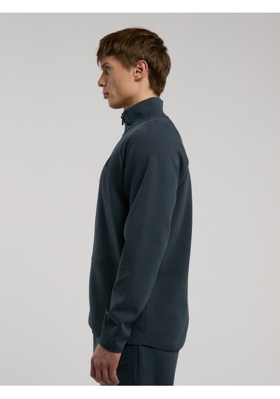 Everlast Ever Relaxed Regular Antrasit Yüksek Yaka Erkek Full Zip Sweatshirt Koyu Gri