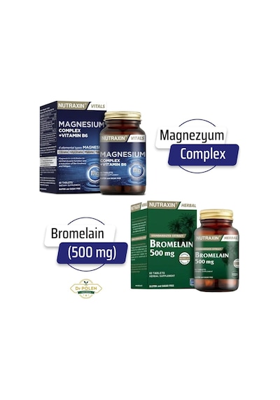 Magnezyum Complex Bromelain 500 Mg 60 Tablet