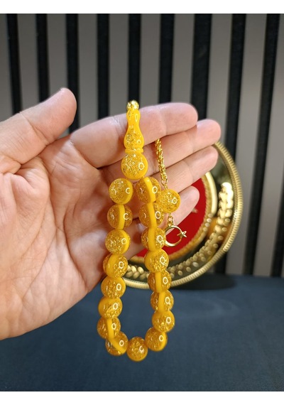 Altın Varaklı Tesbih Maskot Efe Bilek Boy 14mm 52739144