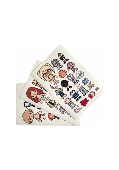 Toca Boca Ece Ve Arkadaşları 3 Lü Giydirme Sticker Seti Diğer