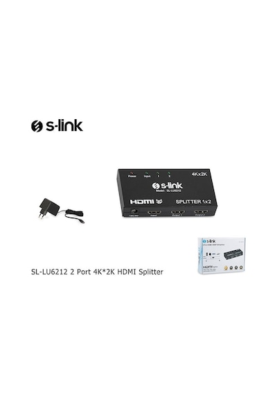 S Link Sl Lu6212 2 Port 4K*2K Hdmı Splitter