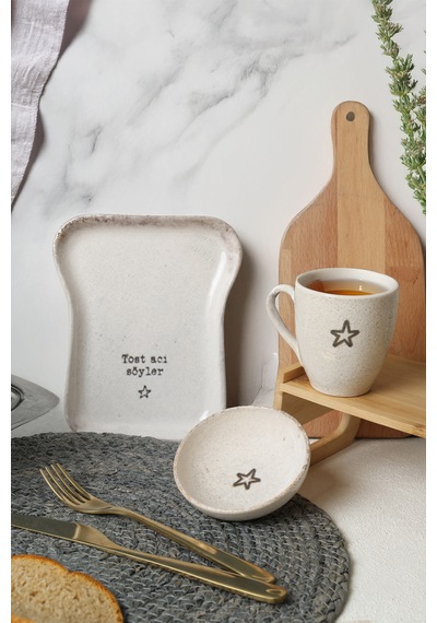 Tost Kahvaltı Takımı 3 Parça 22499-22507 Krem