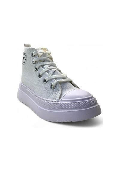903 Çocuk Keten Bilekli Sneaker Beyaz