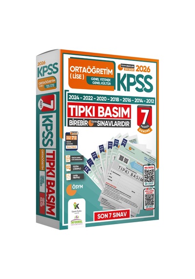 2027 KPSS Lisans Önlisans Ortaöğretim (12+7+7) ÖSYM Çıkmış Soru Tıpkı Basım TG Dijital Çözümlü SET