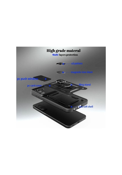 Samsung Galaxy Uyumlu S26 Fe Uyumlu Tank Kılıf Yüzüklü Extra Darbe Koruma Zırhlı Outdoor Kapak Yeşil