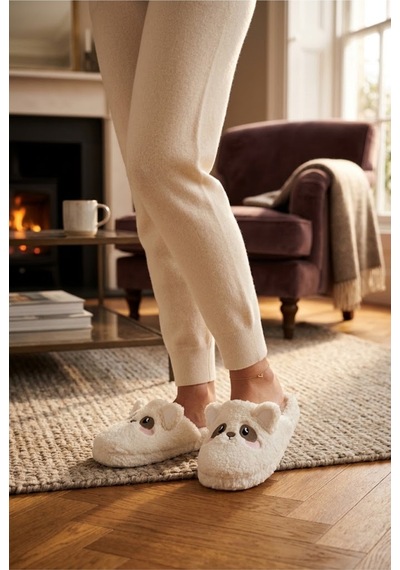 Relaxa Kadın Kedi Desenli Peluş Ev Terliği, Yumuşak Kürklü, Kaymaz Tabanlı, Sıcak Kışlık Terlik Ekru Relaxa Kadın Kedi Desenli Peluş Ev Terliği, Yumuşak Kürklü, Kaymaz Tabanlı, Sıcak Kışlık Terlik Ekru
