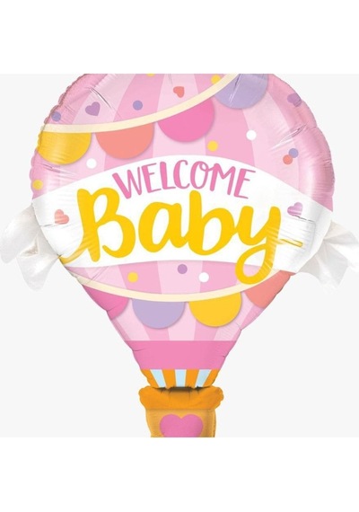 Welcome Baby Pembe Folyo Balon 34 Baby Shower Hastane Odasi Cinsiyet Partisi Genel