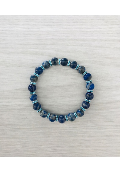 Mk Tasarım Gerçek Lapis Lazuli Taşı Bileklik Mk100154 Renkli