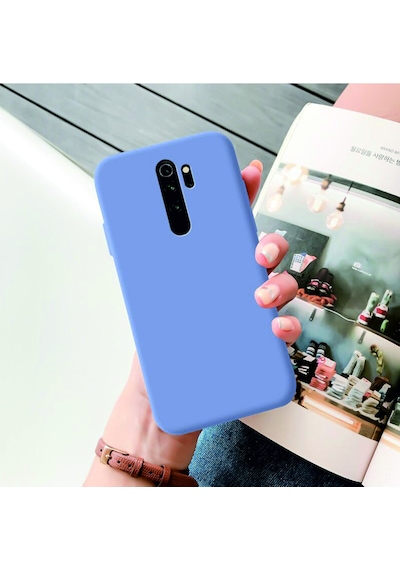 Xiaomi Redmi Note 8 Pro Kılıf Kamera Korumalı Silikon Rubber Arka Kapak Lila