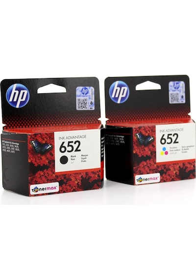 HP Deskjet 4675 / HP 652 Siyah & Renkli Kartuş Takımı