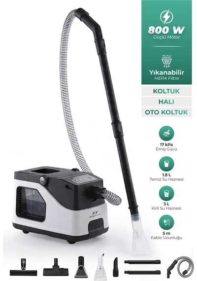 Kt-503 Premium Koltuk & Halı Yıkama Makinesi 800w 17 Kpa