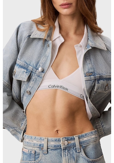 Calvin Klein % 100 Pamuk Relaxed Fit Cepli Kot Ceket Lv047g726gyp3 Bayan Kot Ceket Lv047g726g Yp3 Açık Mavi