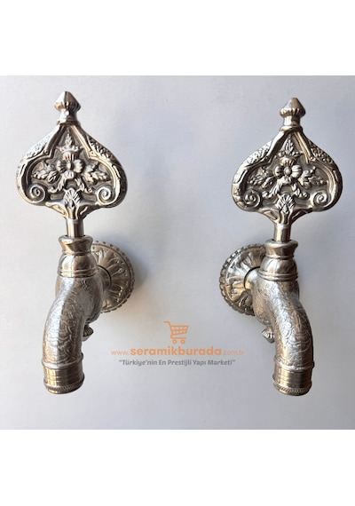 Sb Hamam Taslı İkili Desenli Özel Osmanlı Musluğu Saten