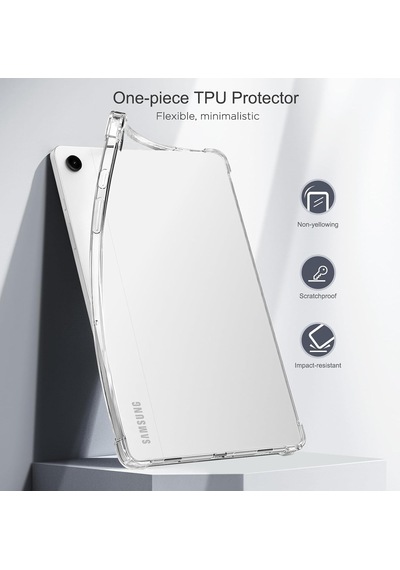 Samsung Galaxy Tab A9+ Plus 11 İnç Sm-x210 Uyumlu Köşe Korumalı Şeffaf Esnek Antishock Kılıf Arka Kapak