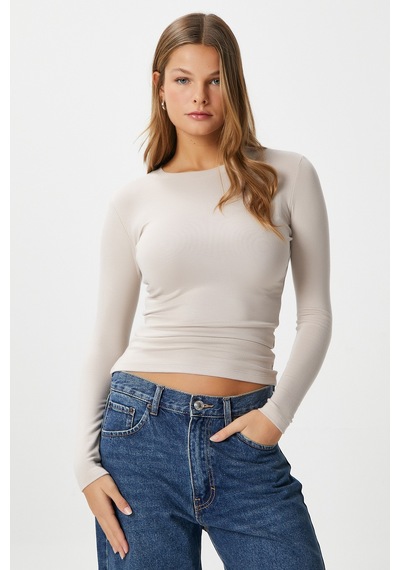 Ritnice Kadın Lux Touch Yumuşak Doku Bej Bluz Bej