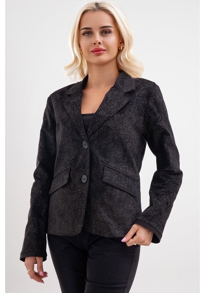 Bold & Young Kadın Baskılı Kadife Blazer Ceket Likralı Pamuklu Kumaş, Astarlı, Çift Cepli Kadife Desenli Siyah Bold & Young Kadın Baskılı Kadife Blazer Ceket Likralı Pamuklu Kumaş, Astarlı, Çift Cepli Kadife Desenli Siyah
