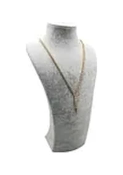Süet Kumaş Elisia Manken Gri Renk 32/15 Cm Kolye Gerdanlık Takı Sergileme Mankeni
