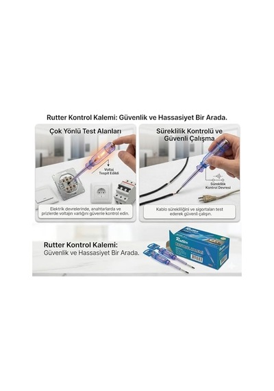 Rutter 1 Adet Düz Uçlu Kontrol Kalemi