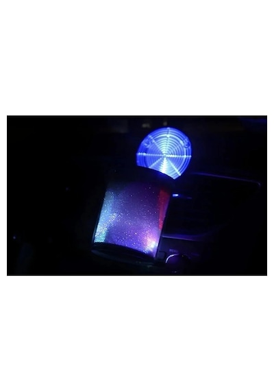 7 Renkli Rgb Led Işıklı Lüx Oto Küllük Kapaklı Spor Araç Içi Küllük Araba Küllüğü