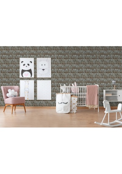 Tropicano Modern Kuş Tüyü Desenli Duvar Kağıdı 9913-5, Kahverengi Ce, Iso 9001, Iso 10002
