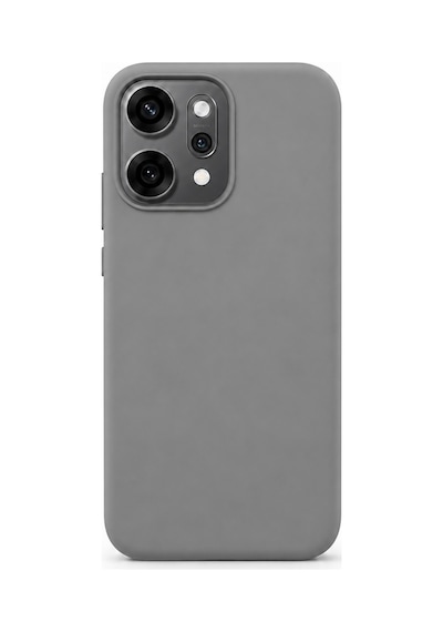 Oppo Reno 14 Pro Uyumlu İçi Kadife Kaplamalı Silikon Kılıf Airline Serisi Gri