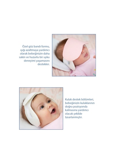 Babyjem Kepçe Kulak Önleyici ve Uyku Bandı Pudra