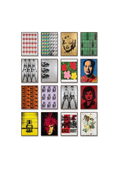 Andy Warhol Tabloları 16'lı Sticker Seti Laptop Defter Planlayıcı Etiket Çok Renkli