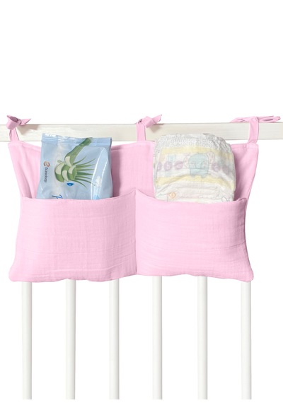 Bebek Beşik Yanı Organizer 2 Cepli Pratik Organizer Pembe
