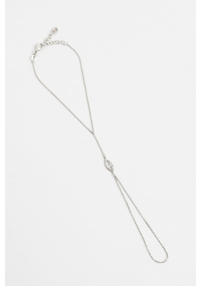 So Chic Minimal Göz 18 Ayar Beyaz Altın Kaplama 20 Cm Gümüş Şahmeran Rodyum