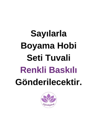 Renkli Baskılı Sayılarla Boyama Hobi Seti Çerçeveli 50x65 Cm: Papatyalı Çaydanlık - 590863361 Diğer
