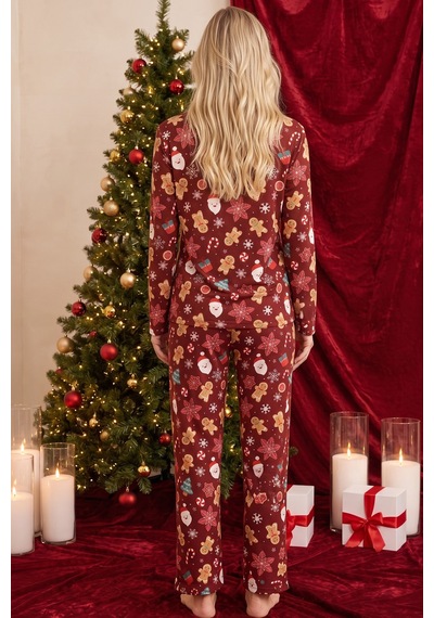 Siyah İnci Yılbaşı Temalı Desenli Termal Kumaşlı Ultra Soft Yumuşak Örme Pijama Takımı 26226922 Bordo Siyah İnci Yılbaşı Temalı Desenli Termal Kumaşlı Ultra Soft Yumuşak Örme Pijama Takımı 26226922 Bordo