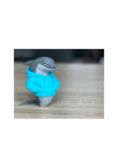 Kapüşonlu Yunus Balığı Figürü 10cm