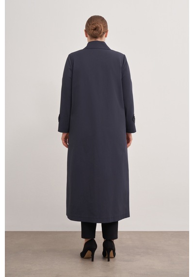 Aker 24aw07647112 Büyük Beden Trençkot 24aw07647112 014 Lacivert Lacivert