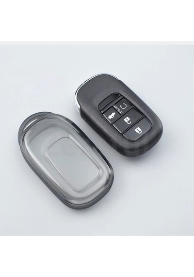 Honda Civic Fe1 2021-2024 Uyumlu Silikon Anahtar Kabı Siyah Parlk