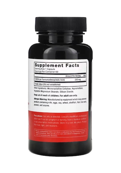 Force Factor Tudca Tauroursodeoxycholic Acid 250 Mg 60 Vegetable Capsules