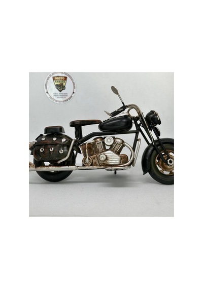 El Yapımı Siyah Chopper Metal Motosiklet Biblosu Retro Koleksiyonluk Cruiser Figür