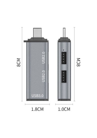 Type C 3 Port Usb Çoklayıcı 1*3.0-2*2.0