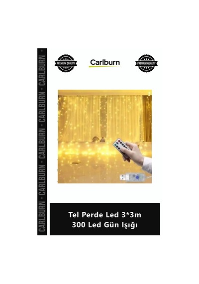 Özel Üretim Uzaktan Kumandalı Usb 8 Fonksiyonlu Dekor Aydınlatma Tel Perde Led 33m 300 Led Gün Işığı