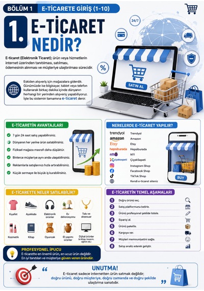 İnternetten Satış Yapmak 100 Derste E-ticaret Uzmanlığı