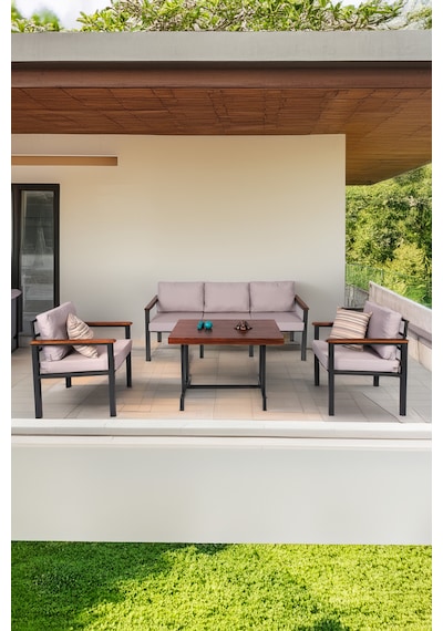 Neokas Bahce Mobilyası, Modern Balkon Mobilyası, Kafe Oturma Takımı, Teras Koltugu, 1+1+3+m Antrasit Neokas Bahce Mobilyası, Modern Balkon Mobilyası, Kafe Oturma Takımı, Teras Koltugu, 1+1+3+m Antrasit