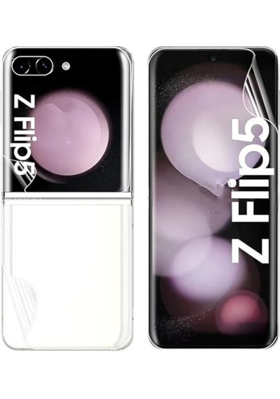 Samsung Galaxy Z Flip5 Uyumlu Hydrogel Esnek Önarka Koruma Film-al3426