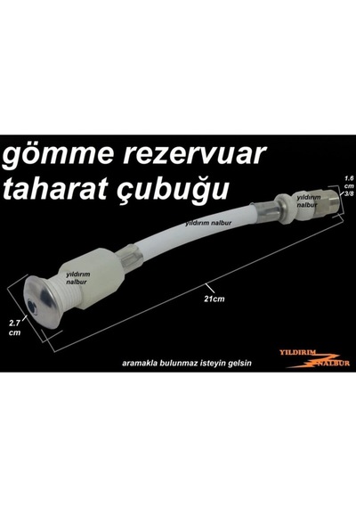 Yıldırım Eca Serel Modeli Gömme Rezervuar Taharat Çubuğu Esnek 21cm Taharet Borusu Büyük Kafa Diğer
