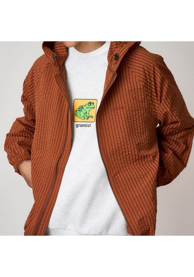 Gramicci Northside Plaid Hooded Erkek Kahverengi Sweatshirt G5fm-j009 Kahverengi