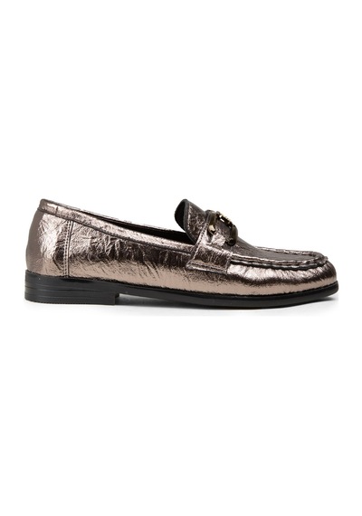 Deery Kadın Platin Toka Detaylı Loafer Ayakkabı - K0040zpltc01