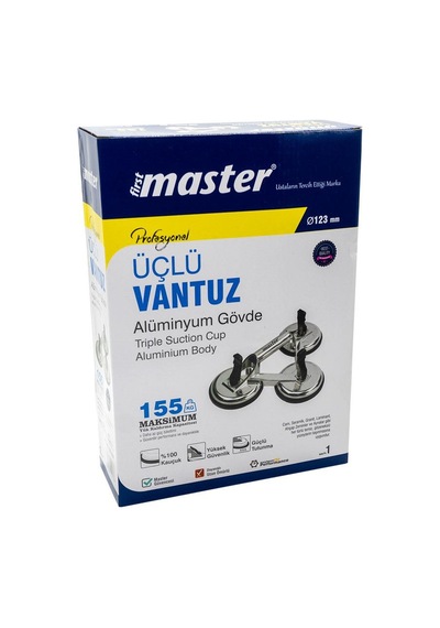 Master 507607 Alüminyum Gövde Üçlü Cam Vantuzu